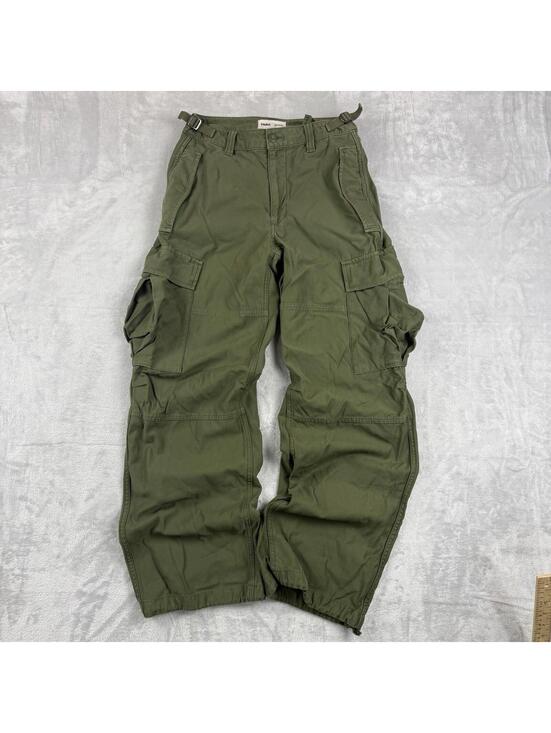 Aritzia Pants - Aritzia TNA Cargo Pants Womens Size 2 Green Military Utility Parachute Baggy Y2K